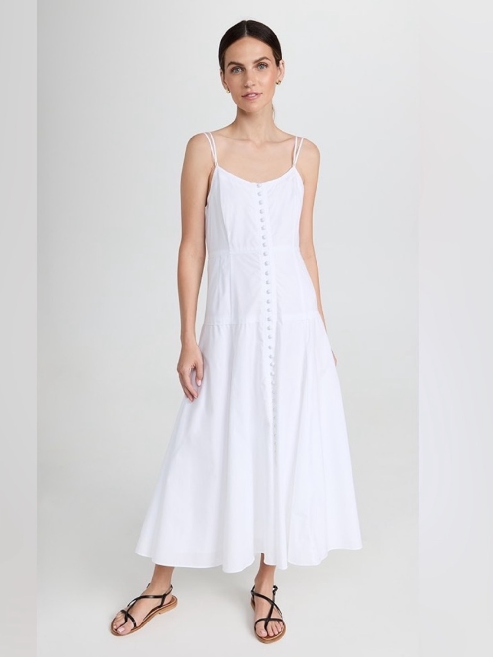 rag & bone Misty White Button-Front Maxi midi Dress